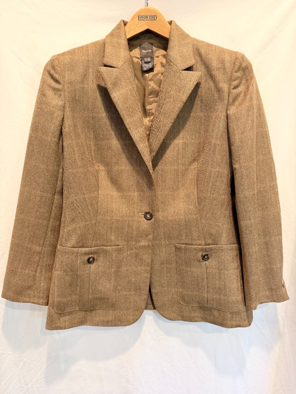 Women's 100% Cashmere Worsted Spun Faconnable Blazer Size 10 Fall Outerwear